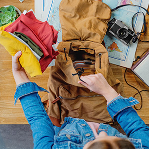 rucksack für reise packen
