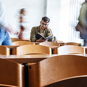 student im hoersaal